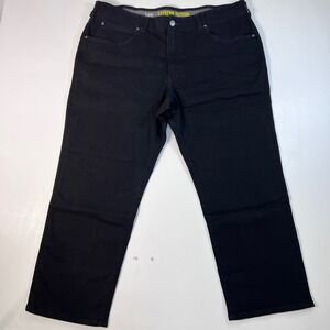 Lee Extreme Motion Black Jeans Mens 46x30 Relaxed Straight Stretch NWOT